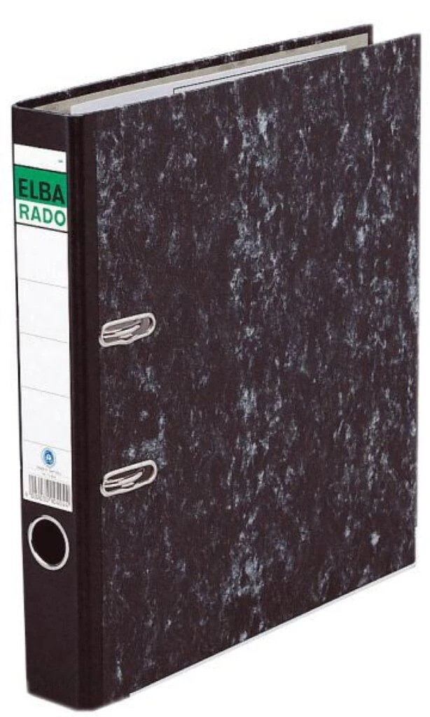 ELBA Ordner rado Wolkenmarmor, Rückenbreite: 50 mm, schwarz (EAN: 4002030104044)