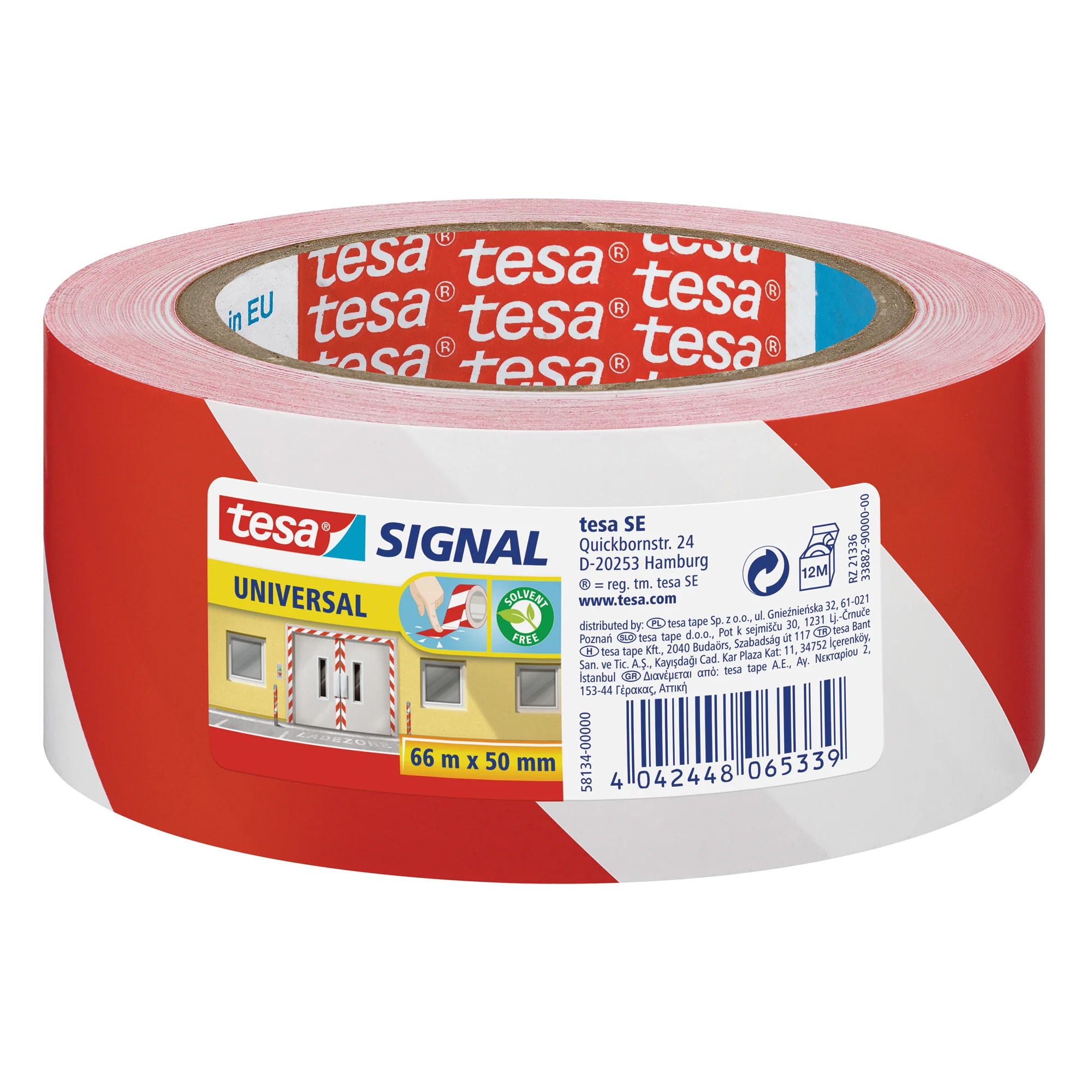 tesa Signal Markierungs- und Warnklebeband Universal, rot/ (EAN: 4042448065339)