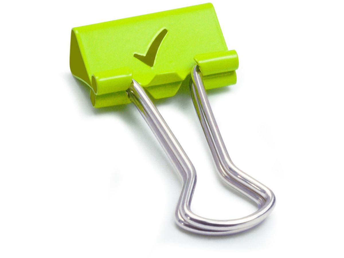 RAPESCO Foldback-Klammer, (B)19 mm, grün, Häkchen, 80 Stück (EAN: 5018505010351)
