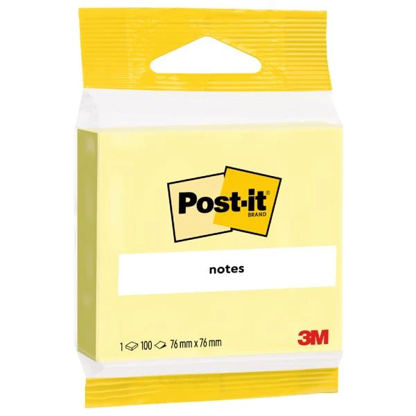 Post-it Haftnotizen notes, 76 x 127 mm, gelb, Blister (EAN: 3134375234603)