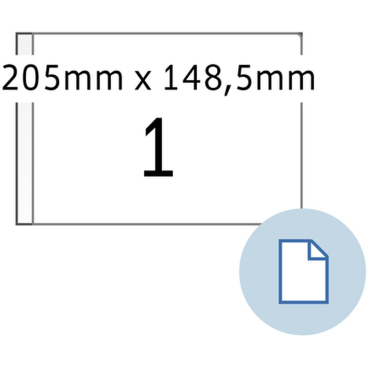 HERMA Universal-Etiketten DATAPRINT, 205 x 148,5 mm, weiß (EAN: 4008705084932)