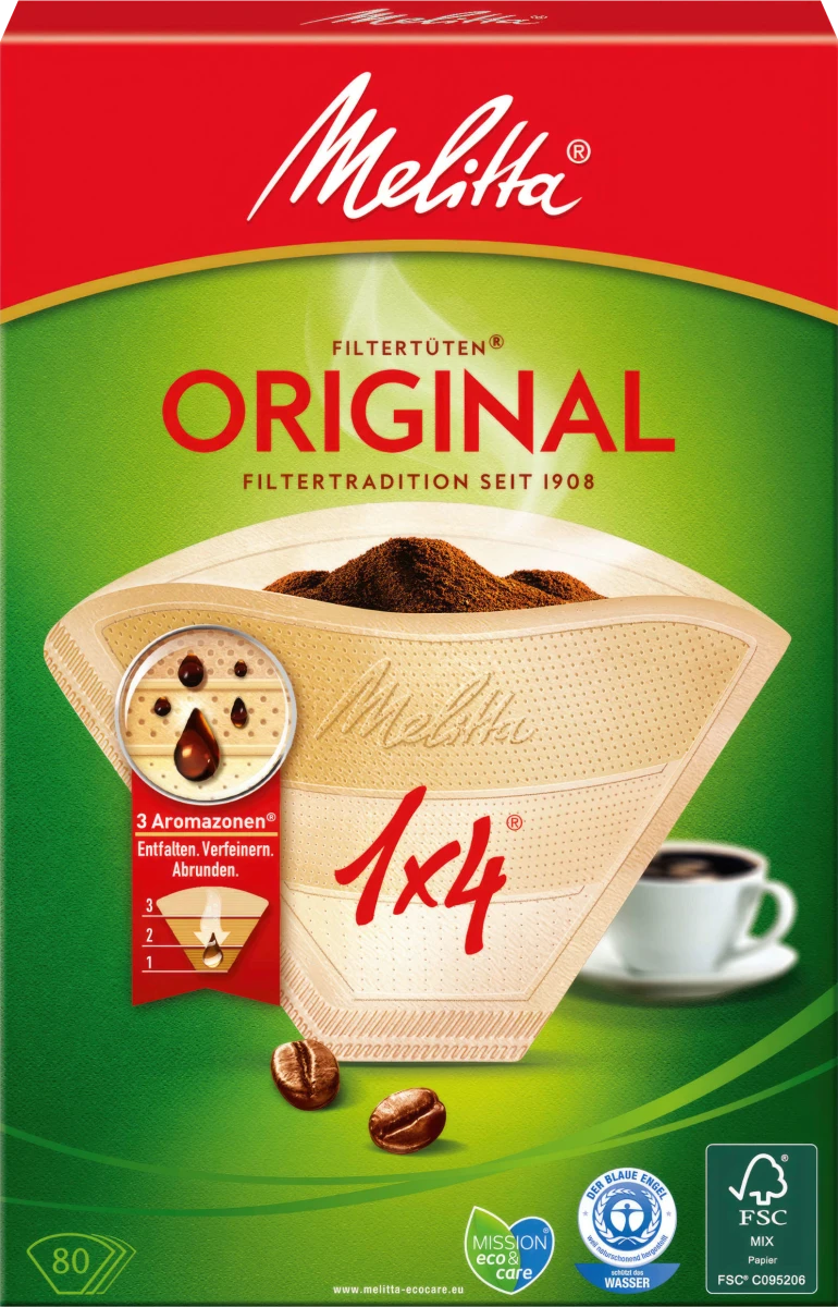 Melitta Aroma-Filtertüten "1x4", naturbraun (EAN: 4006508206810)