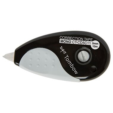 Tombow Korrekturroller "MONO grip", 5,0 mm x 10 m, schwarz (EAN: 4003198405400)