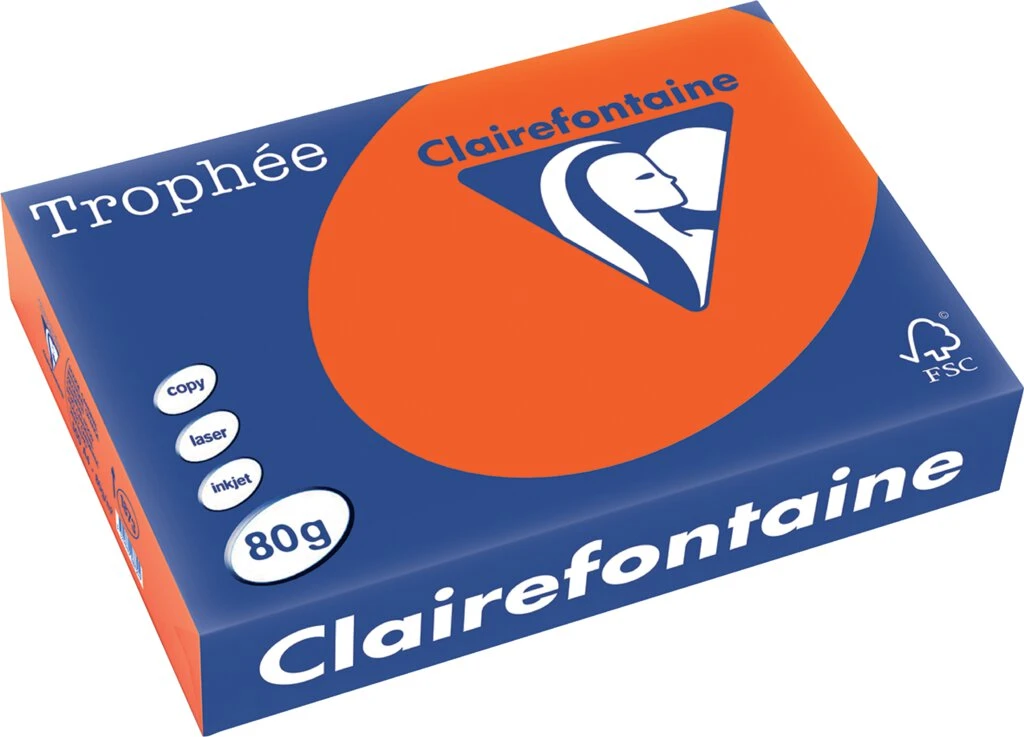 Clairefontaine Multifunktionspapier Trophée, A4, ziegelrot (EAN: 3329680187304)