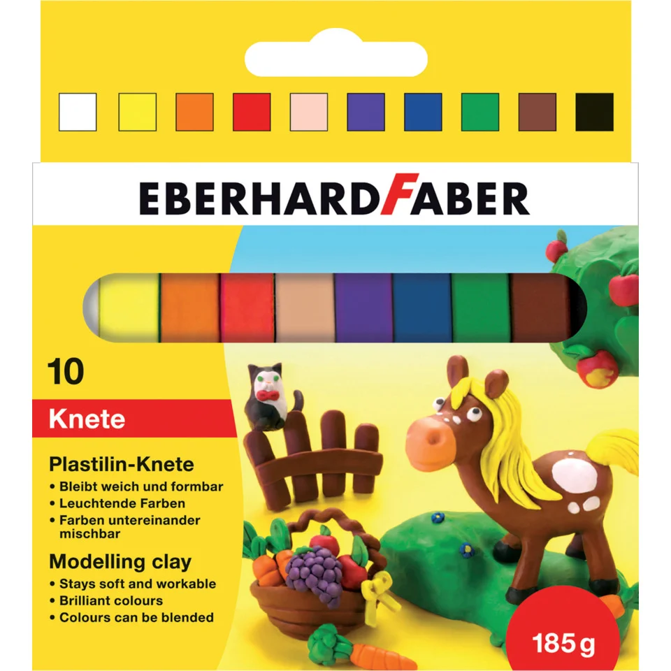 EBERHARD FABER Plastilin-Knete COLORI, 10er Kartonetui (EAN: 4087205720113)