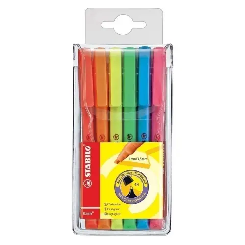 STABILO Textmarker flash, 6er PP-Etui (EAN: 4006381131865)