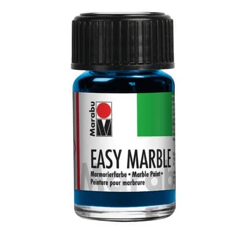 Marabu Marmorierfarbe "Easy Marble", azurblau, 15 ml, Glas (EAN: 4007751089083)