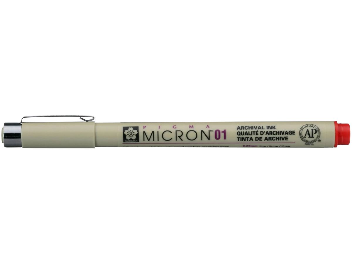 SAKURA Fineliner PIGMA MICRON 01, rot (EAN: 0084511306318)