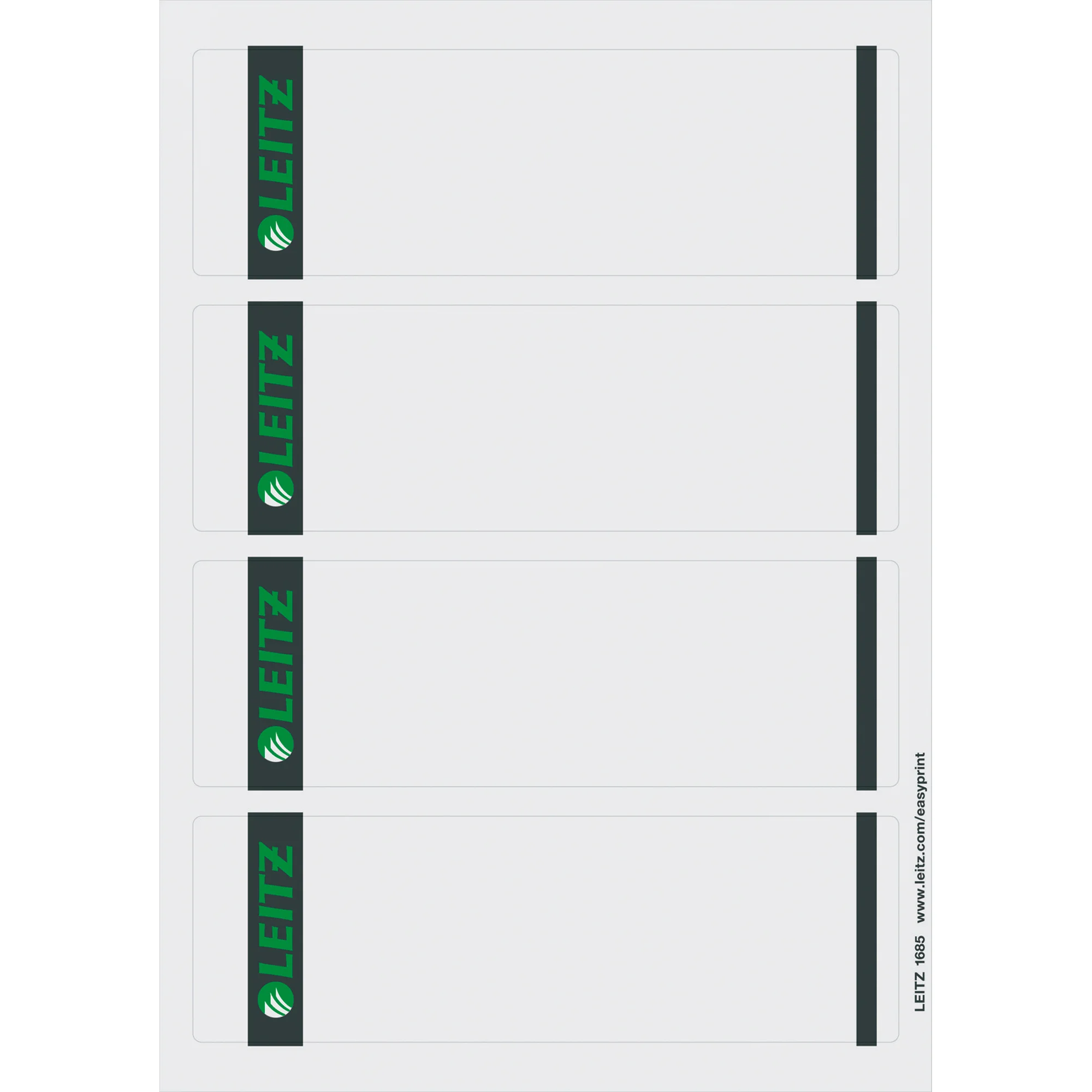 LEITZ Ordnerrücken-Etikett, 61 x 192 mm, kurz, breit, grau (EAN: 4002432332694)