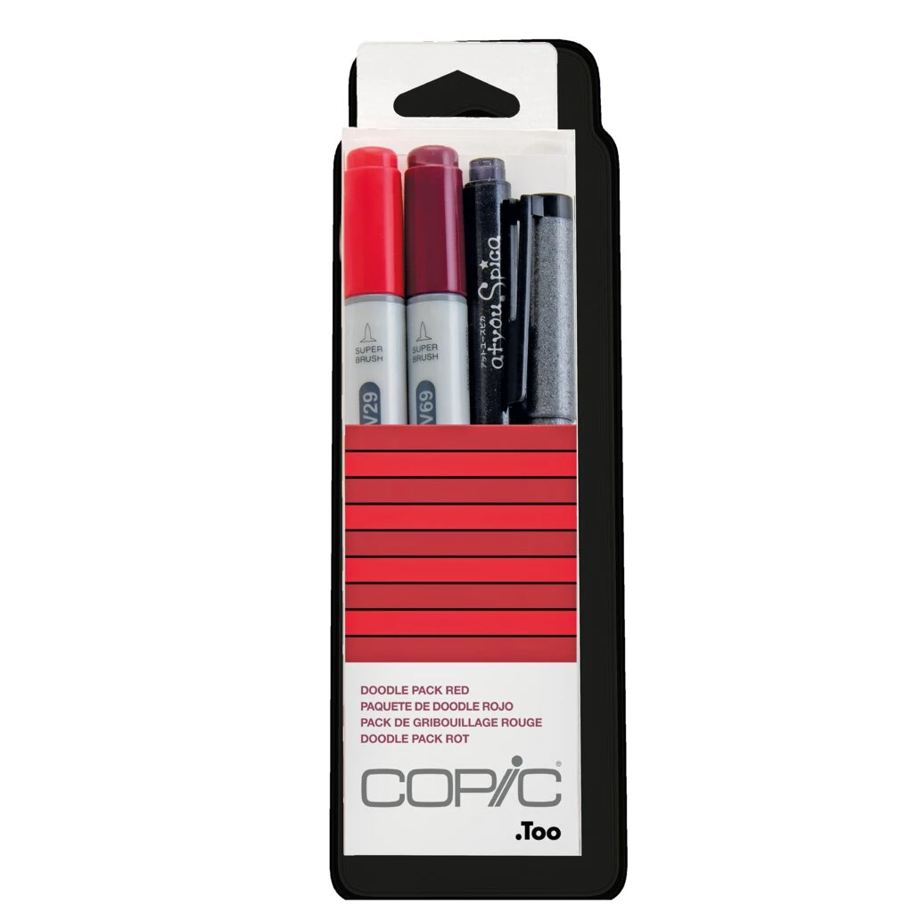 COPIC Marker ciao, 4er Set "Doodle Pack Red" (EAN: 4511338053836)
