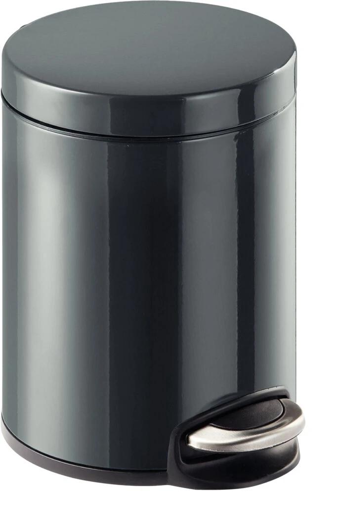 DURABLE Tret-Abfalleimer Metall, rund, 5 Liter, athrazit (EAN: 4005546301990)