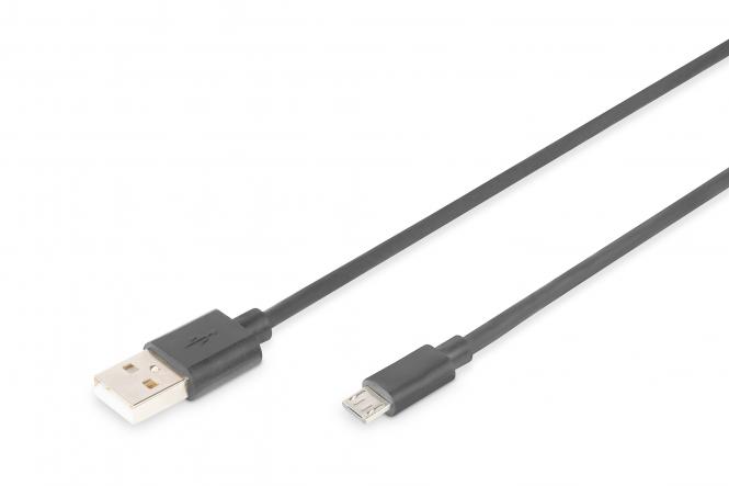 DIGITUS USB 2.0 Anschlusskabel, USB-A - Micro USB-B, 3,0 m (EAN: 4016032282976)
