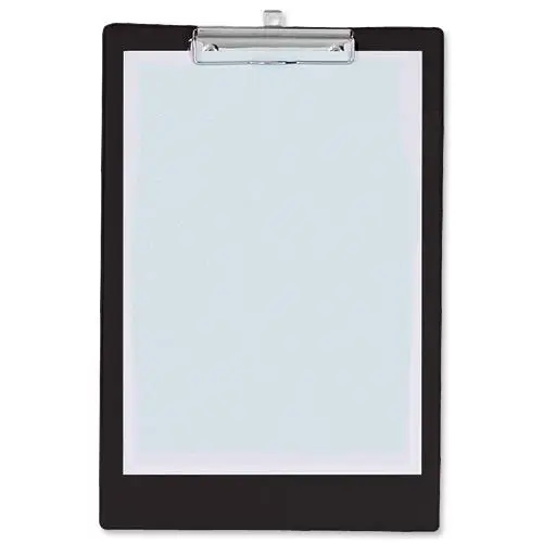 RAPESCO Klemmbrett Standard, A4, PVC-Folienüberzug, schwarz (EAN: 5018505030847)