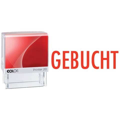 COLOP Textstempel Printer 20 "GEBUCHT", mit Textplatte (EAN: 9004362395157)