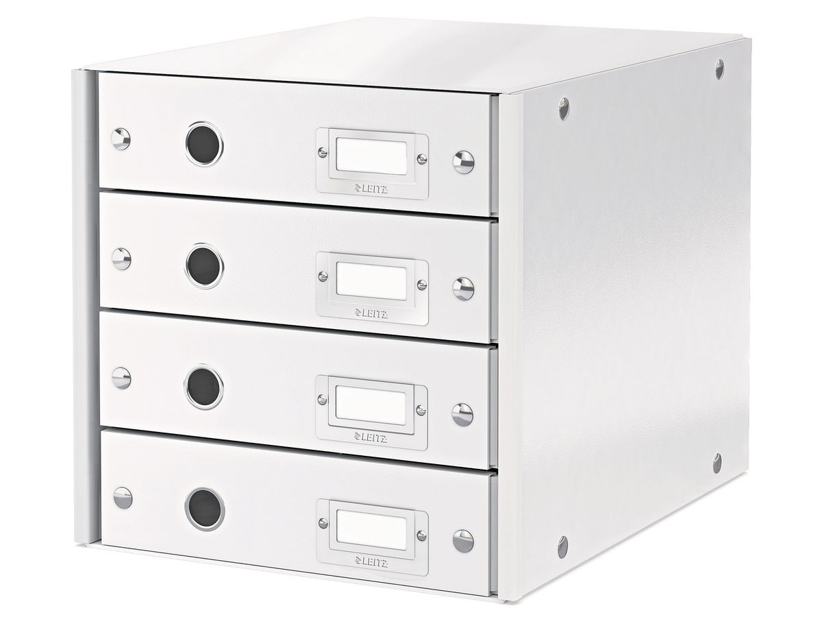 LEITZ Schubladenbox Click & Store WOW, 4 Schübe, weiß (EAN: 4002432396917)