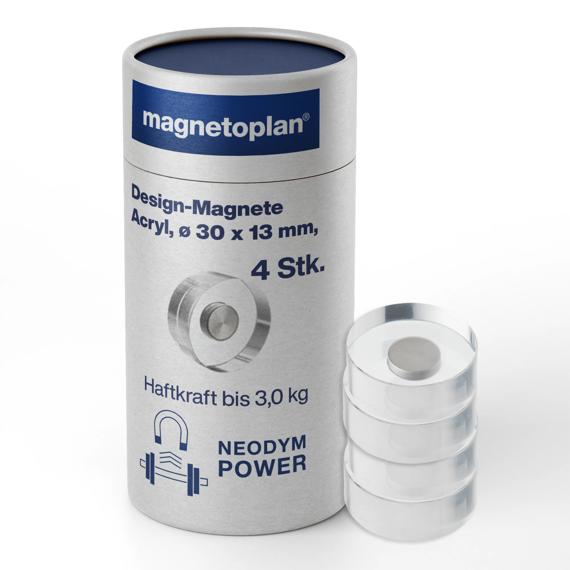 magnetoplan Neodym-Magnete Design, Durchmesser: 30 mm (EAN: 4013695032405)
