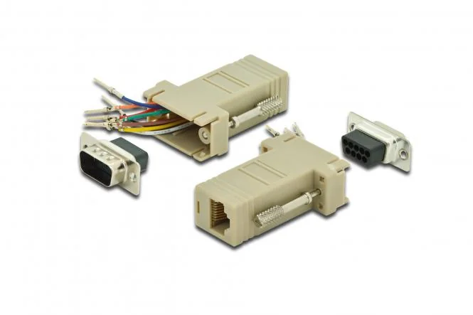 DIGITUS RS 232 Adapter, DB9 Stecker - RJ45 Kupplung, beige (EAN: 4016032325109)