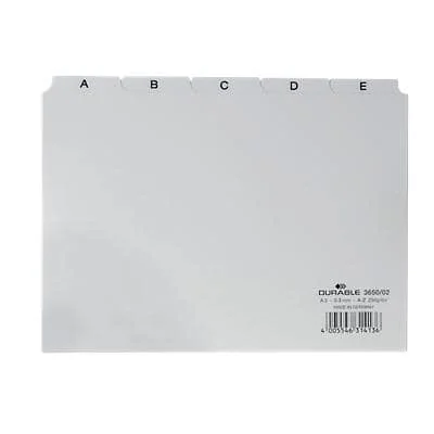 DURABLE Karteiregister A - Z, PP, A5 quer, weiß, 25-teilig (EAN: 4005546314136)