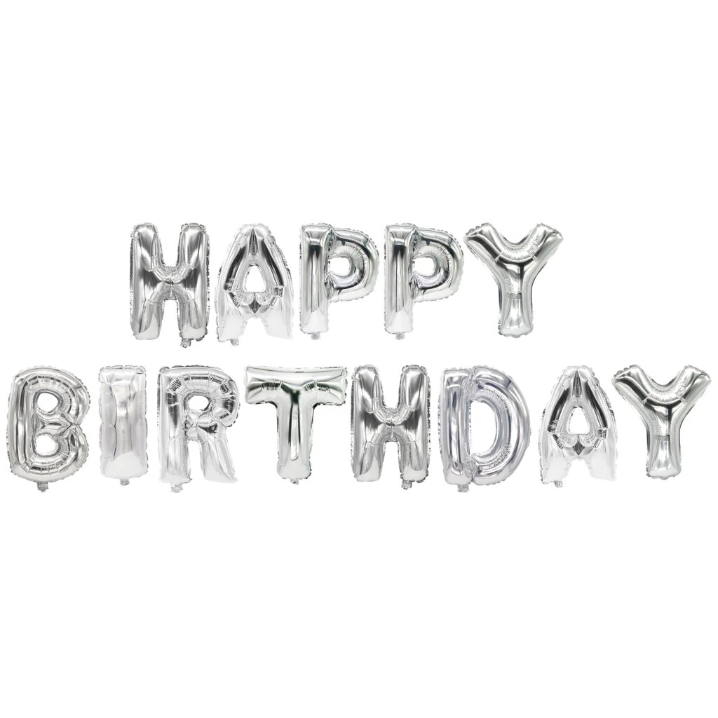 PAPSTAR Folienballon-Set "Happy Birthday", silber (EAN: 4002911868003)