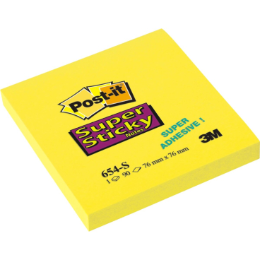 Post-it Haftnotizen super sticky notes, 76 x 76mm, ultragelb (EAN: 4001895877124)