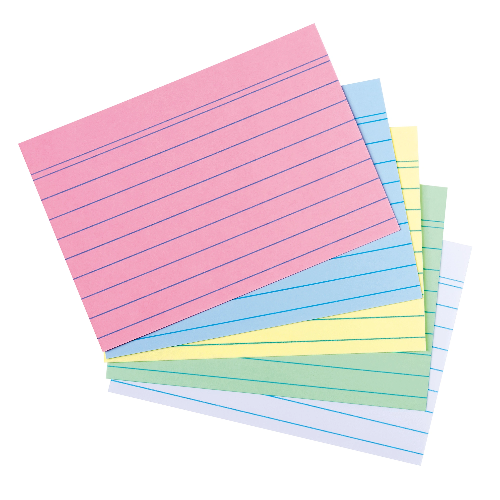 herlitz Karteikarten, DIN A7, liniert, farbig sortiert (EAN: 4008110568539)