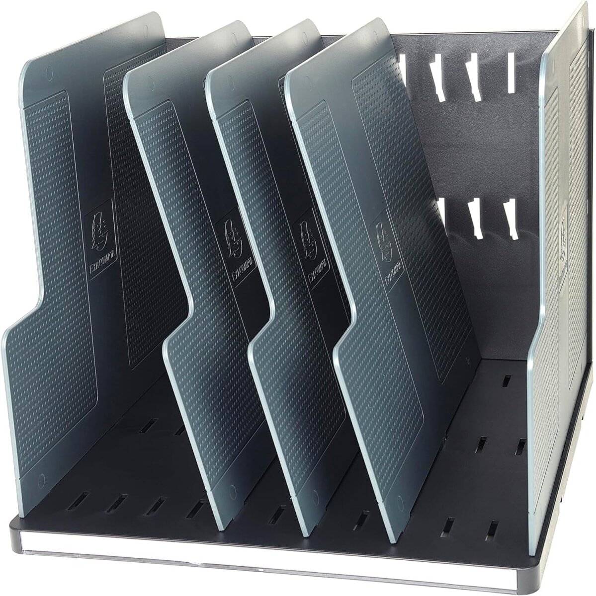EXACOMPTA Sortierstation MODULOTOP, 4 Fächer, schwarz/grau (EAN: 9002493422810)