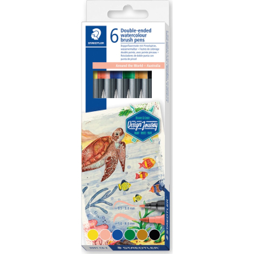 STAEDTLER Doppel-Fasermaler "Australien", 6er Kartonetui (EAN: 4007817439142)