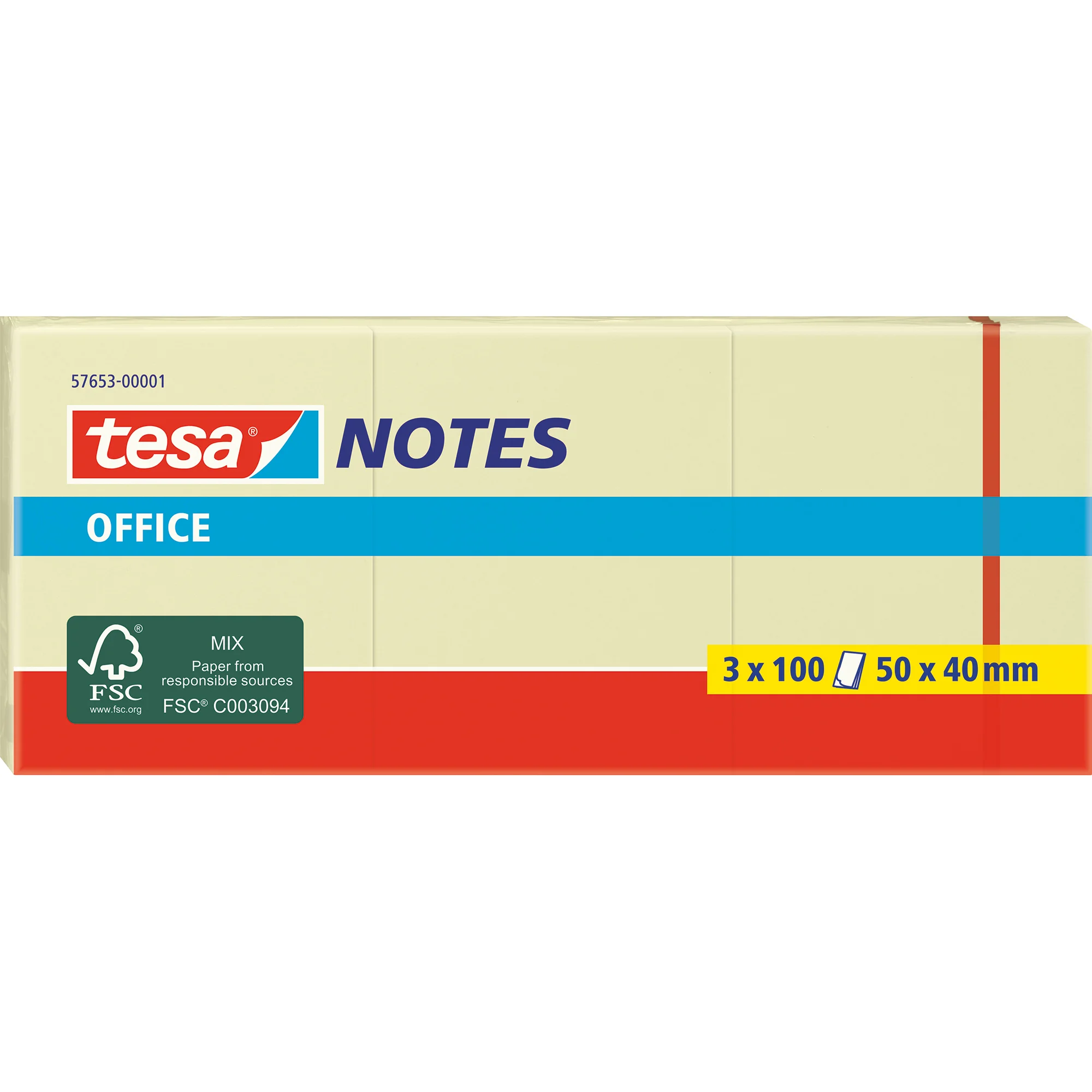 tesa Office Notes Haftnotizen, 50 x 40 mm, gelb (EAN: 4042448812568)