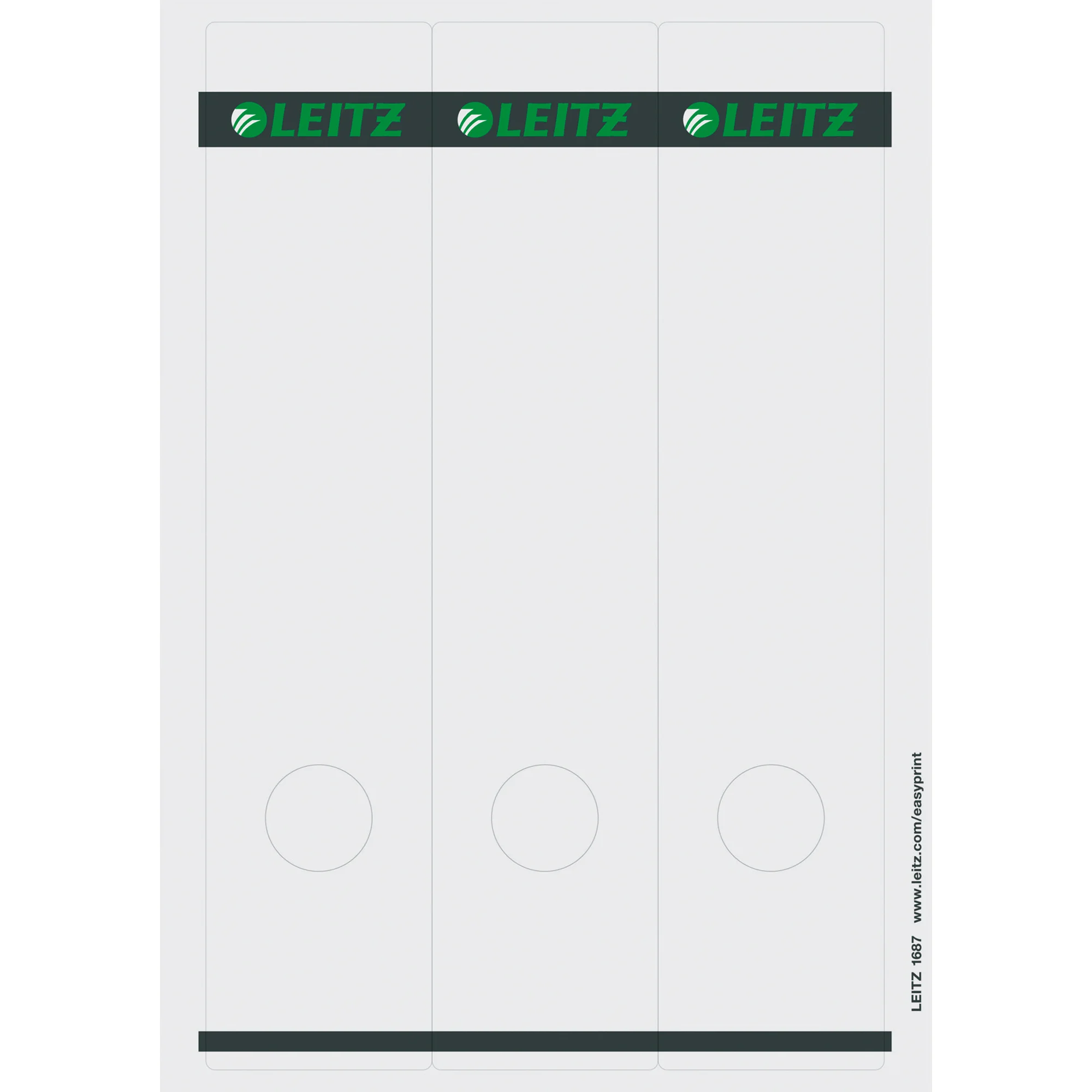 LEITZ Ordnerrücken-Etikett, 61 x 285 mm, lang, breit, grau (EAN: 4002432330690)