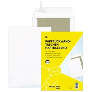 MAILmedia Versandtasche weiß mit Papprücken, C4,ohne Fenster (EAN: 4003928385200)