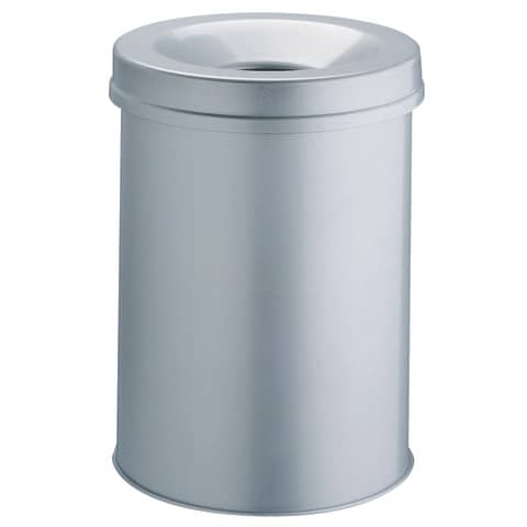 DURABLE Papierkorb SAFE, rund, 15 Liter, metallic silber (EAN: 4005546988467)
