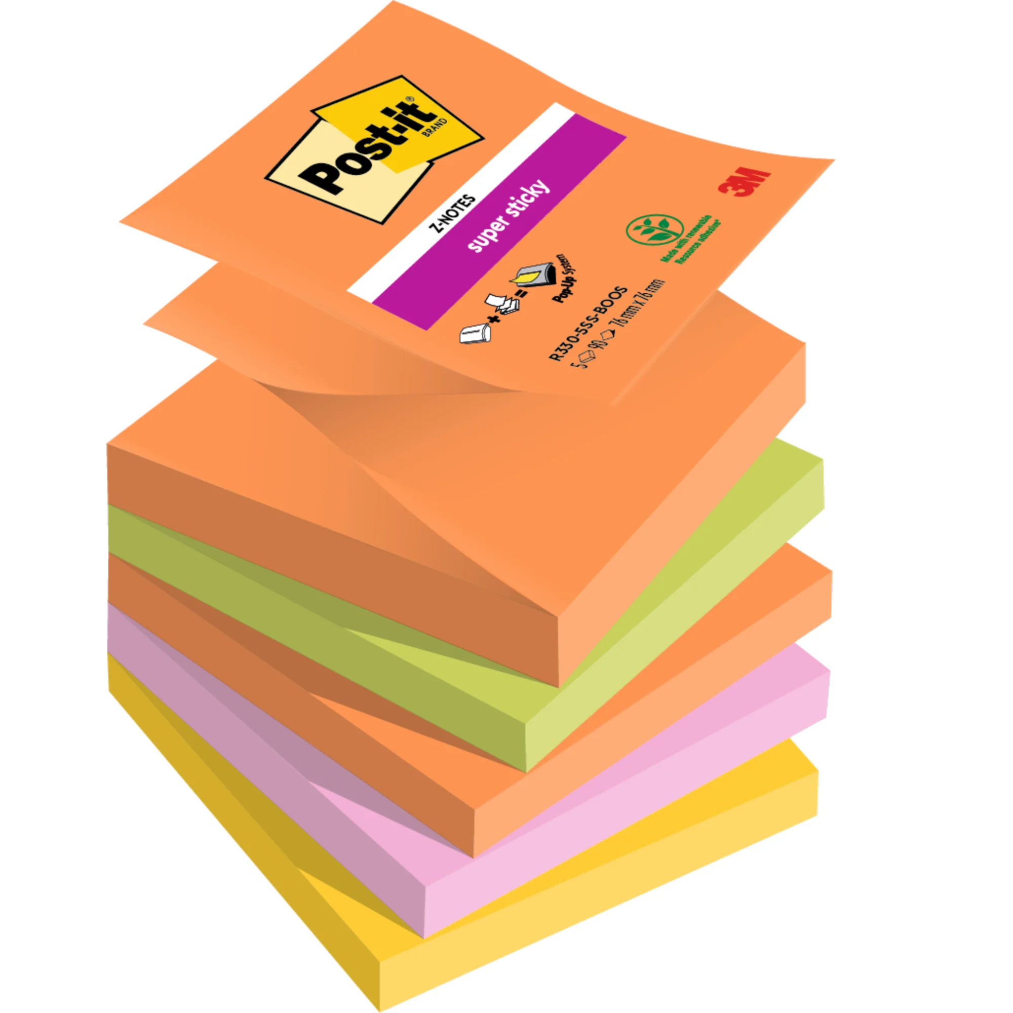 Post-it Haftnotizen super sticky z-notes, 76 x 76 mm, Boost (EAN: 4054596924239)