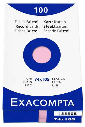 EXACOMPTA Karteikarten, DIN A7, blanko, weiß (EAN: 3130630133001)