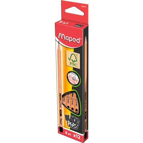 Maped Bleistift BLACK'PEPS, Härtegrad: B (EAN: 3154148500247)