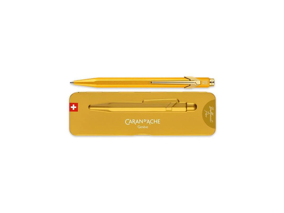CARAN D'ACHE Druckkugelschreiber 849 Goldbar, gold (EAN: 7630002316828)