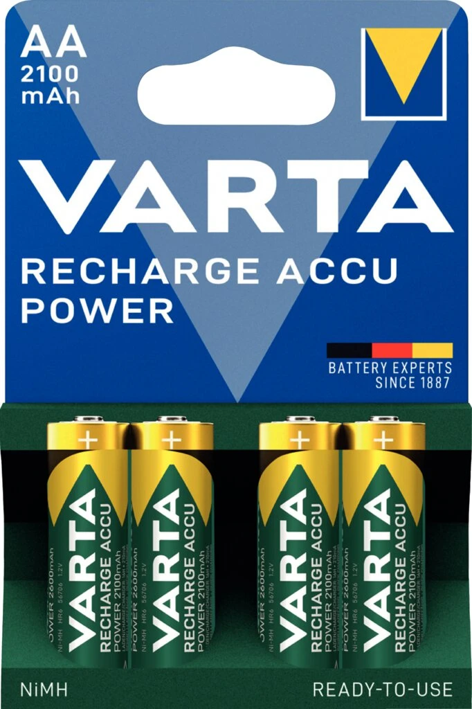 VARTA NiMH Akku "RECHARGE ACCU Power", Mignon (AA), 2100 mAh (EAN: 4008496550692)