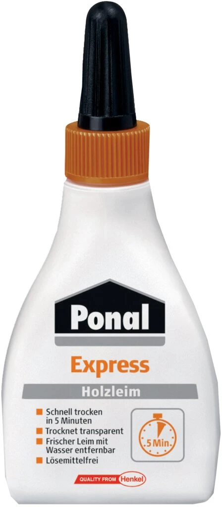 Ponal Express Holzleim, lösemittelfrei, 60 g Flasche (EAN: 4015000074230)