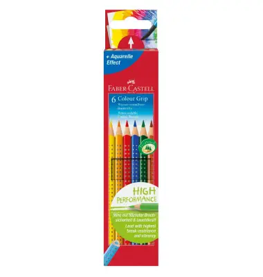 FABER-CASTELL Dreikant-Buntstifte Colour GRIP, 6er Etui (EAN: 4005401124061)