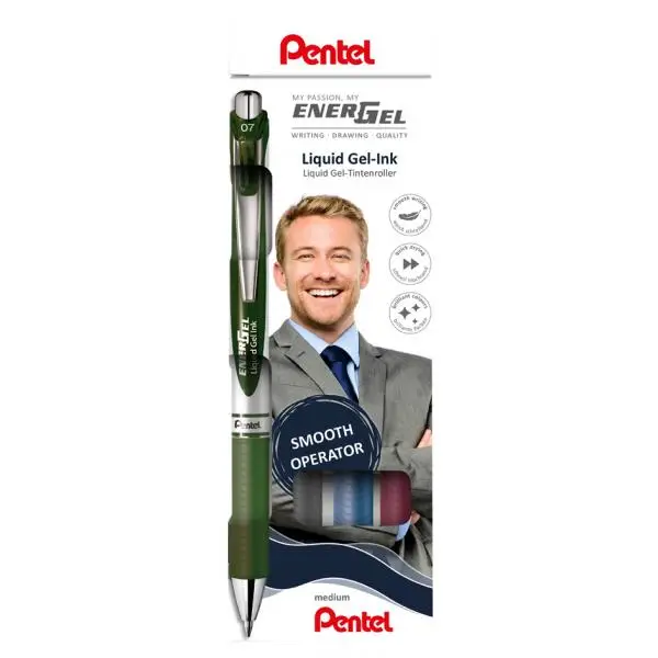Pentel Gel-Tintenroller EnerGel XmRT Liquid, 4er Set (EAN: 4016284345658)