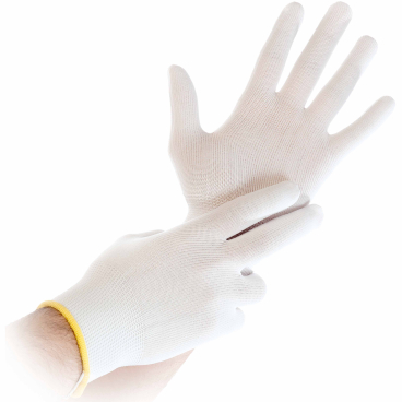 HYGOSTAR Feinstrickhandschuh Ultra Flex, aus Nylon, S, weiß (EAN: 4015544332667)