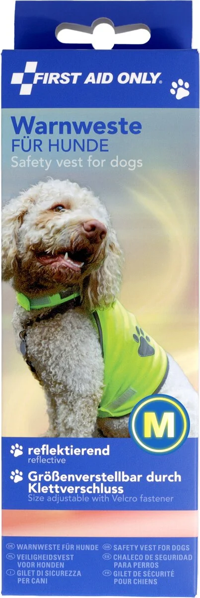 FIRST AID ONLY Hunde-Warnweste mit Pfoten-Print, gelb, M (EAN: 4027521537521)