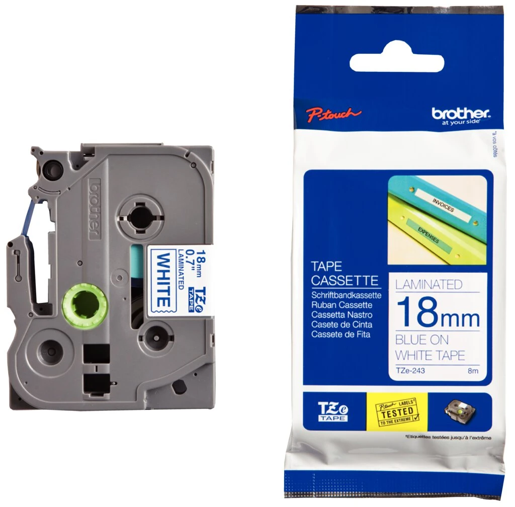 brother TZe-Tape TZe-243 Schriftbandkassette,Bandbreite:18mm (EAN: 4977766685382)
