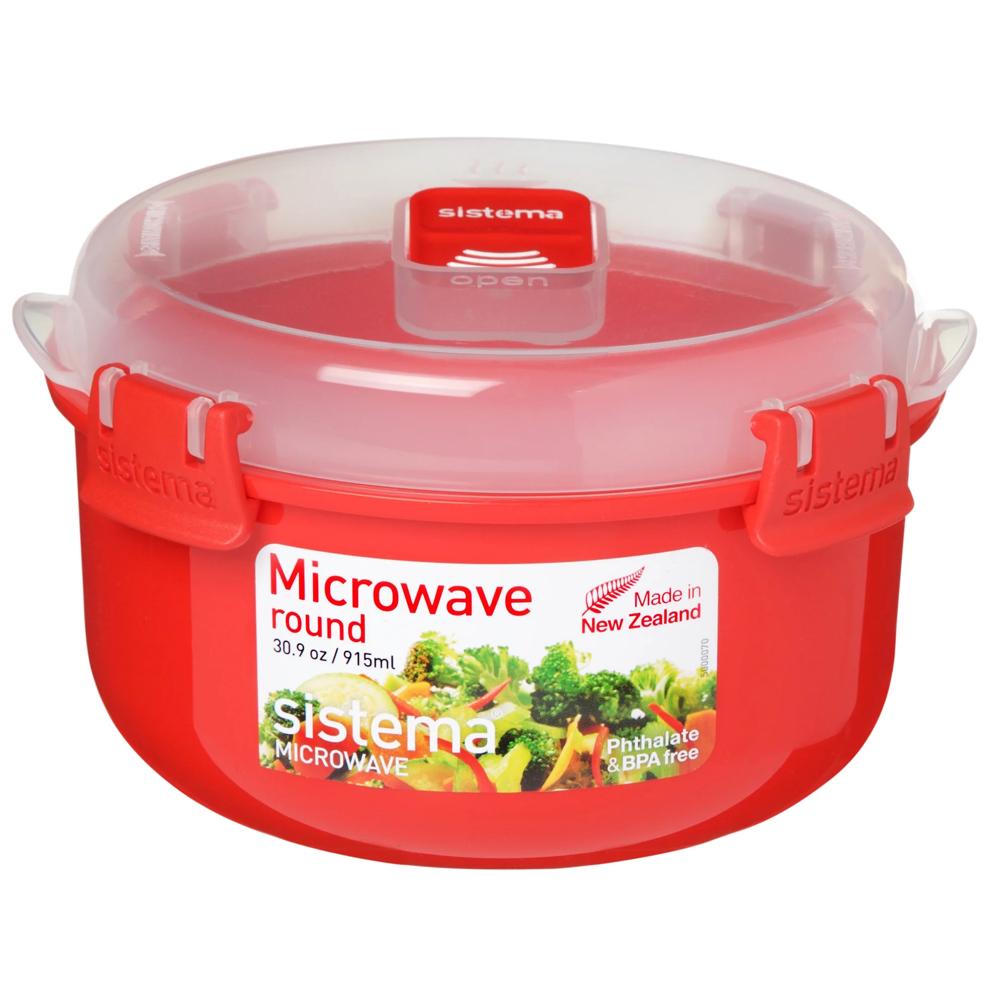 Sistema Mikrowellendose ROUND, 915 ml, rot (EAN: 9414202011138)