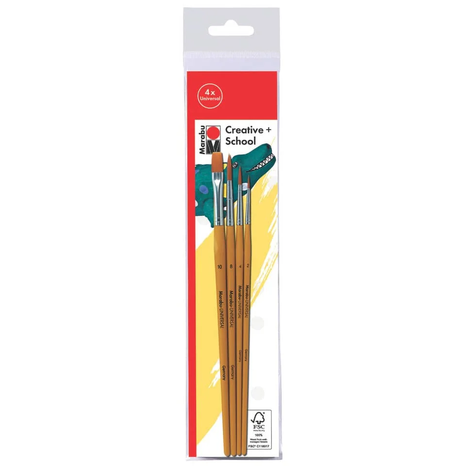 Marabu Synthetikhaarpinsel-Set Universal "Creativ + School" (EAN: 4007751406002)