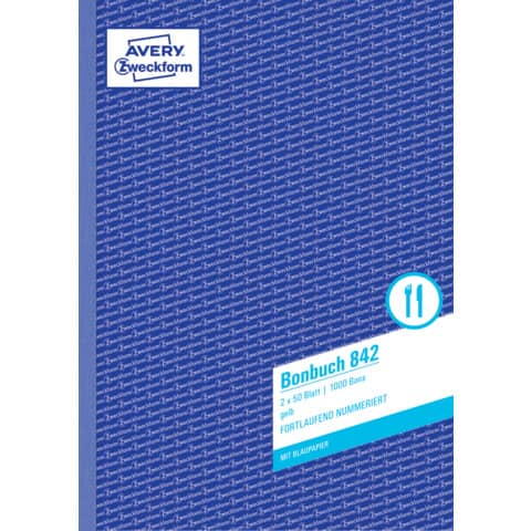 AVERY Zweckform Formularbuch "Bonbuch", A4, gelb (EAN: 4004182008423)