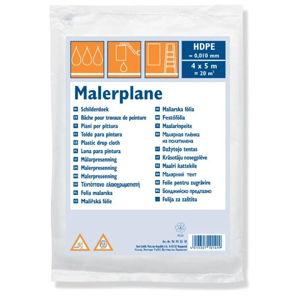 WESTEX Abdeckfolie, HDPE, 10 my, transparent, 4 x 5 m (EAN: 4013307101499)