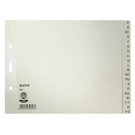 LEITZ Tauenpapier-Register, A-Z, A4 Überbreite, halbe Höhe (EAN: 4002432328437)
