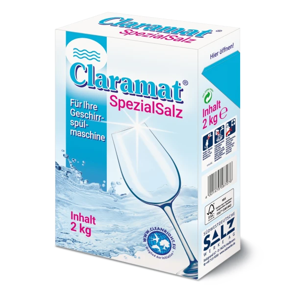 Claramat Spülmaschinensalz, grobkörnig, 2 kg (EAN: 4001475587276)