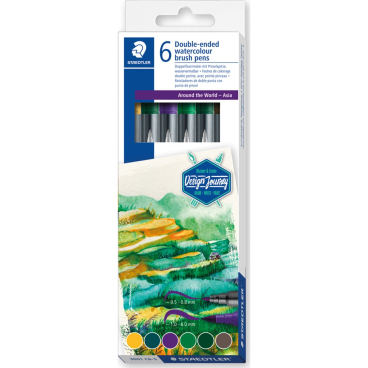 STAEDTLER Doppel-Fasermaler "Asien", 6er Kartonetui (EAN: 4007817439173)