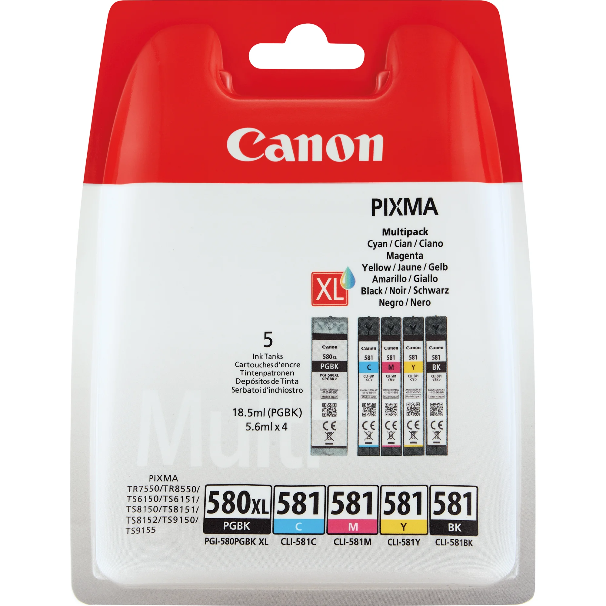 Canon Multipack-Tinte für Canon Pixma, PGI-580/CLI-581 (EAN: 8714574679136)